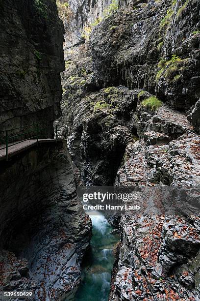 breitachklamm gorge, near oberstdorf, oberallgau, bavaria, germany - breitachklamm canyon stock pictures, royalty-free photos & images