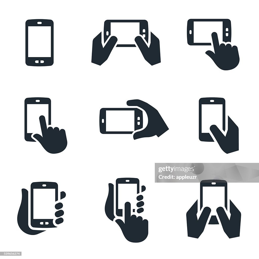 Smartphone con iconos