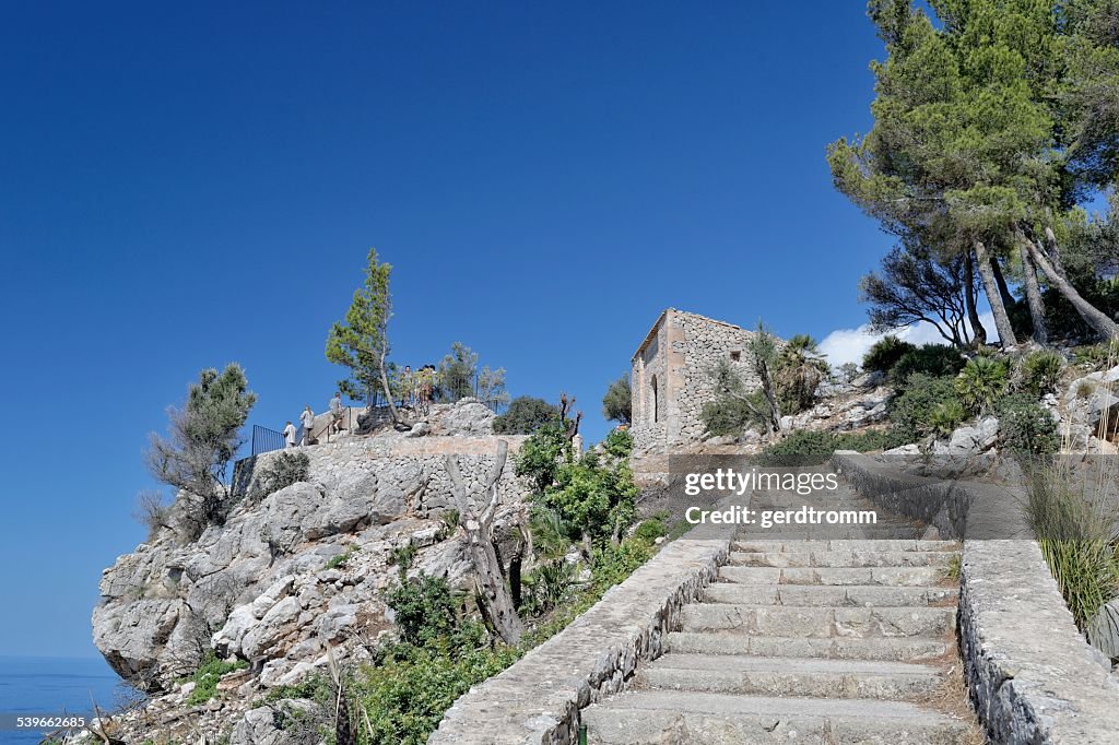 Spain, Majorca, Estellencs, Steps to observation point