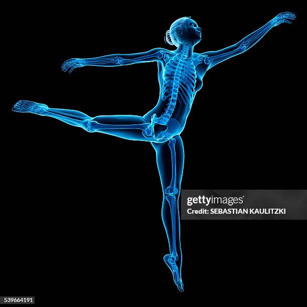 female dancer, illustration - standing on one leg stock illustrations