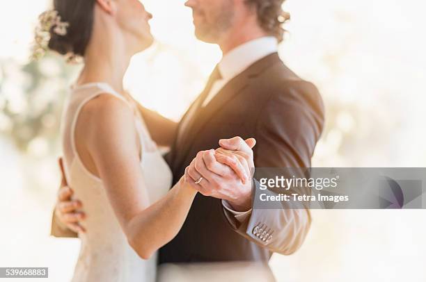 usa, new jersey, bride and groom dancing - bride groom stock pictures, royalty-free photos & images