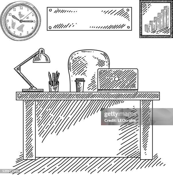 Visual Workplace Drawing Workplace Drawing High-Res Vector Graphic - Getty Images