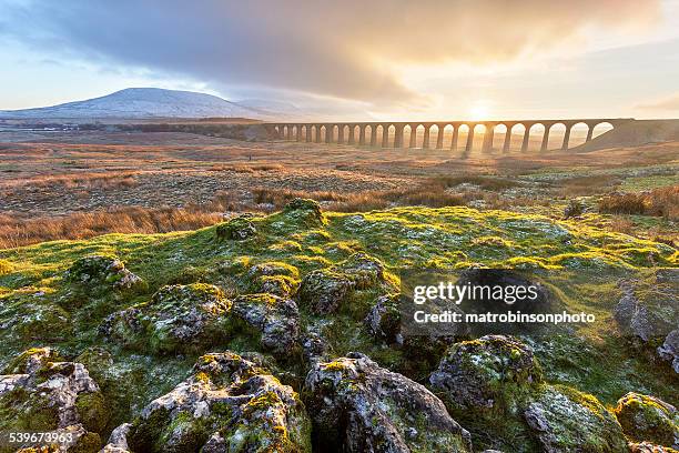 ribblehead viaduct and ingleborough - north yorkshire 個照片及圖片檔