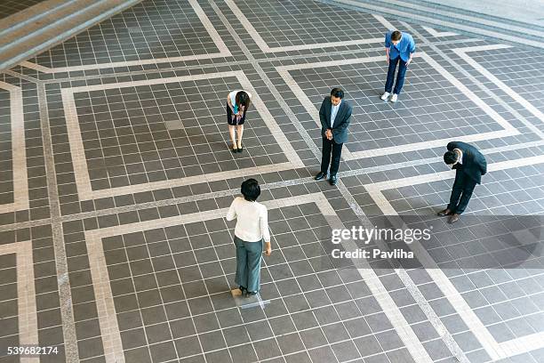 morning meeting with managers in the administrative hall,kyoto,japan - administrative professional stock pictures, royalty-free photos & images