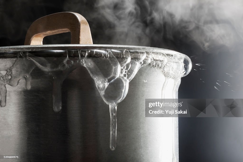 Steam bubble close up