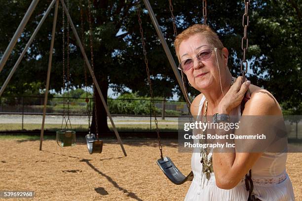 Pro-life activist Norma McCorvey poses in a Smithville, TX park on a sweltering summer afternoon. McCorvey, who was "Jane Roe" in the 1973 Supreme...