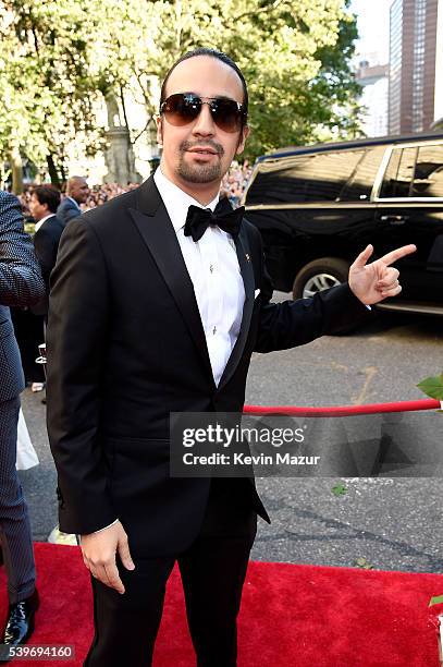 Lin-Manuel Miranda attends the 70th Annual Tony Awards at The Beacon Theatre on June 12, 2016 in New York City.