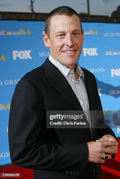 Lance Armstrong arrives at the 2004 Billboard Music Awards held at the MGM Grand Garden Arena at the Las Vegas MGM Grand Hotel and Casino.