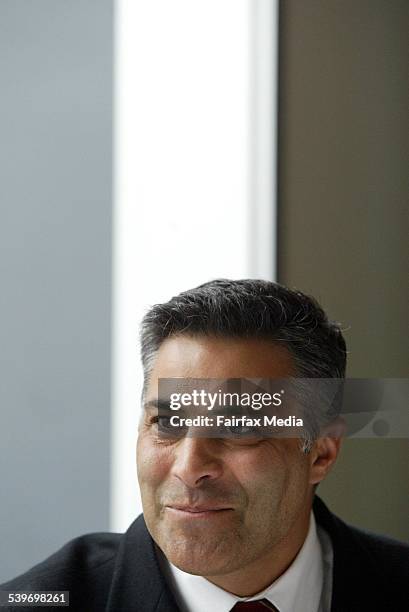 Ahmed Fahour, CEO of the National Australia Bank, at the CEDA luncheon, 29 September 2005. AFR Picture by JESSICA SHAPIRO