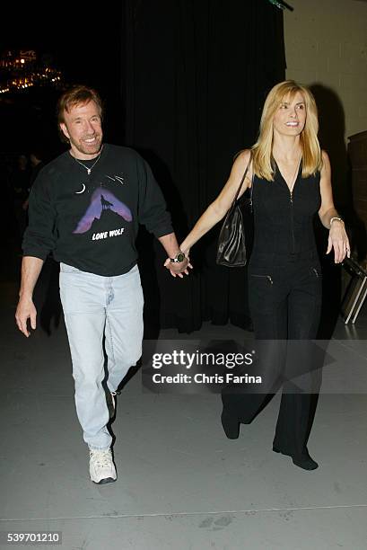 Actor Chuck Norris and wife Gena O Kelley attend UFC 46-Revenge or Repeat?/Ultimate Fighting Championship at the Mandalay Bay Hotel.