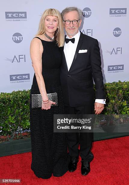 Actress Kate Capshaw and director Steven Spielberg attend American Film Institute's 44th Life Achievement Award Gala Tribute to John Williams at...
