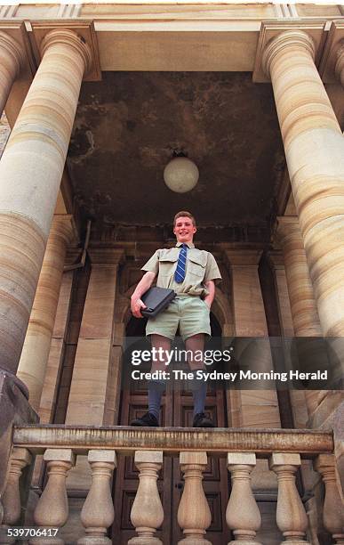 Alex Hartman attends St. Ignatius College Riverview and has recently signed a computor deal with Telstra, 14 November 1997. SMH Picture by ROBERT...