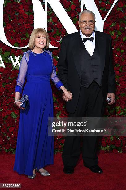 Actors James Earl Jones and Cecilia Hart attend the 70th Annual Tony Awards at The Beacon Theatre on June 12, 2016 in New York City.