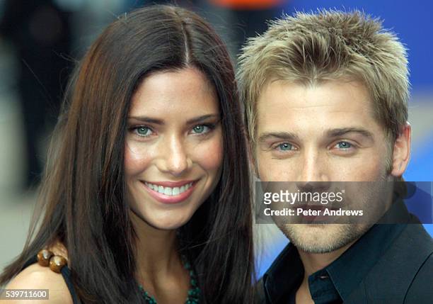 Mike Vogel and partener Courtney arrive at the UK Premiere of "Poseidon" at The Empire Leicester Square.