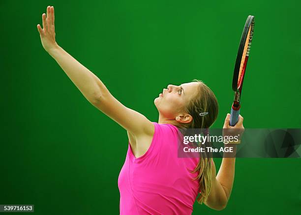 Australian Open Wild card qualifications. Jelena Dokic during her win over Trudi Musgrave, 18 December 2005. The AGE Picture by VINCE CALIGIURI