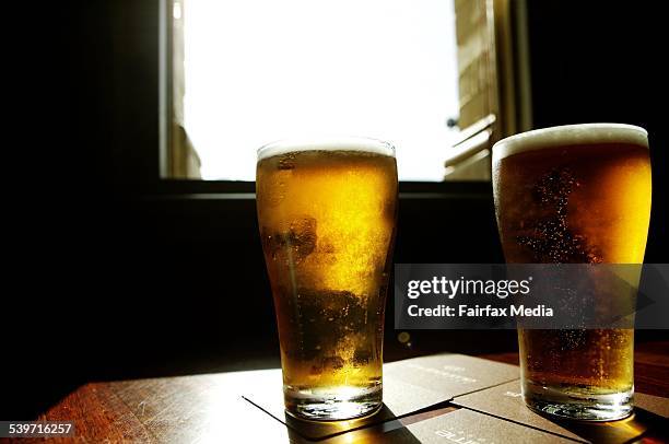 Generic picture of beer on a bar table, 26 January 2005. AFR Picture by ANDREW QUILTY