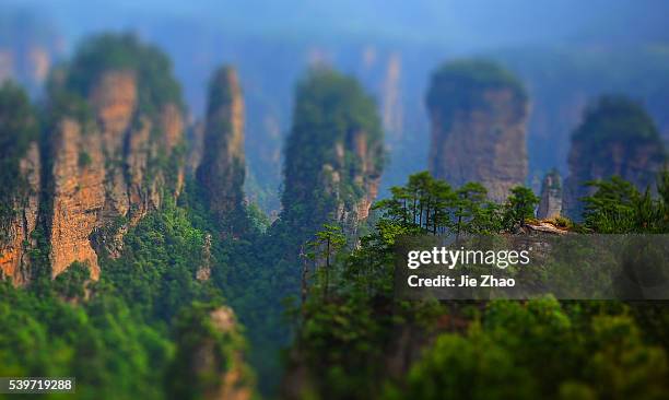 Landscape view of Zhangjiajie, Hunan province, China, 2011-2015. Tianmen Mountain.