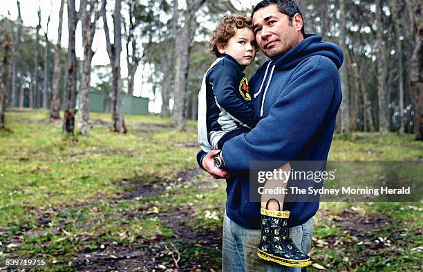 Jobs on the line, Mystery Bay Primitive Camp Grounds caretaker Mr. Patrick Haak with son Luka Potts at the camp ground which the local council will...