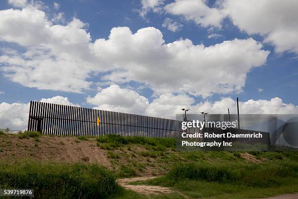 Short piece of the border wall in Hidalgo, Texas protects the U.S. Border from human smugglers and drug activity along the Texas-Mexico border. A law...