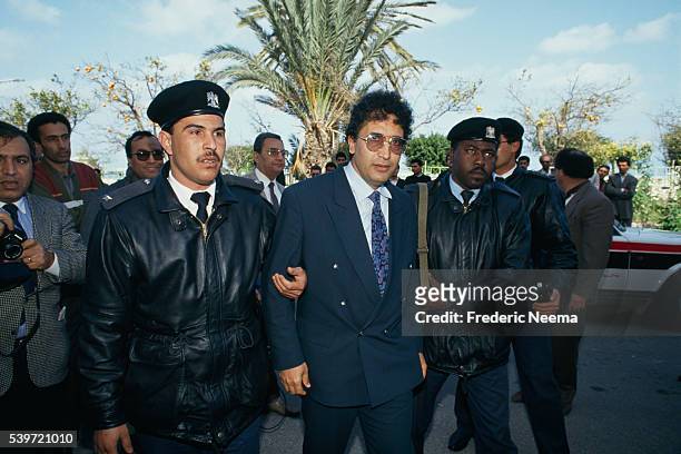 Libyan suspect in the Lockerbie Bombing, Abdelbaset al-Megrahi, Tripoli, 18th February 1992. On Wednesday 21 December 1988, the aircraft Pan Am...