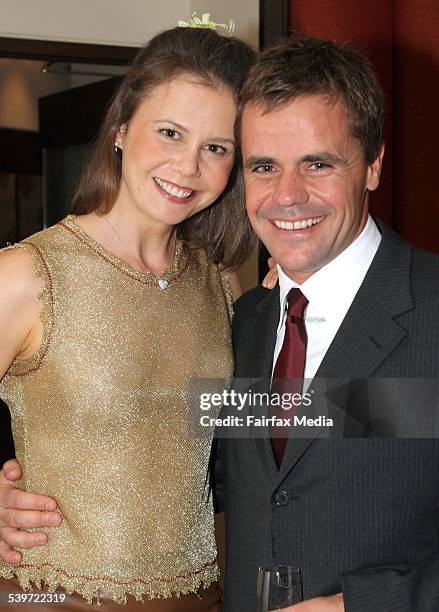 From Left; Antonia Kidman and Angus Hawley at the Chuan Spa opening in the Langham Hotel on 28th July, 2005.