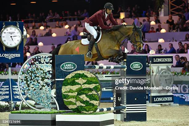 Al Thani Sheikh Ali Bin Khalid, First Devision durin the Longines Grand Prix CSI5* Paris 2015