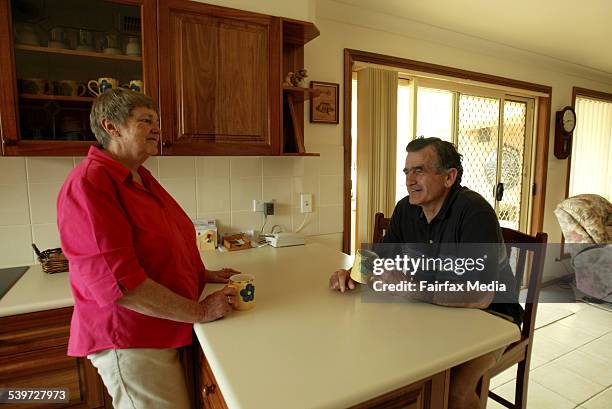 Sea changers Colleen and Cyril Elliott at their home in Batemans Bay, 30 November 2005. SHD Picture by ANTHONY JOHNSON