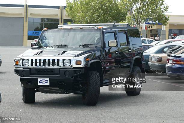 The new Hummer H2, from American Vehicle Sales in Rowville. 27th Jan 2006 THE AGE Picture by ANDREW DE LA RUE