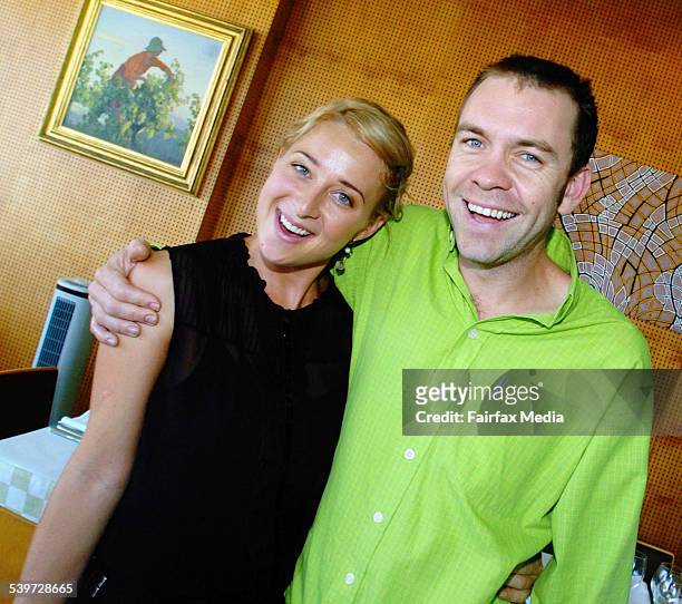 Asher Keddie and Brendan Cowell at the 2nd season launch of the Foxtel drama series 'Love My Way', 2 February 2006. SHD Picture by JANIE BARRETT
