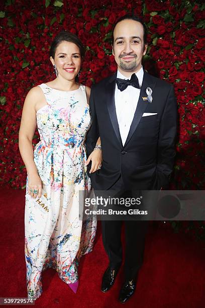 Lin-Manuel Miranda and Vanessa Nadal attends 70th Annual Tony Awards - Arrivals at Beacon Theatre on June 12, 2016 in New York City.