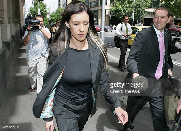 Zarah Garde-Wilson at the Melbourne Supreme Court on 22nd November, 2005. THE AGE NEWS Picture by JASON SOUTH.