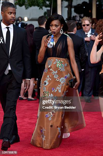 Actress Pascale Armand arrives at FIJI Water at 2016 Tony Awards at The Beacon Theatre on June 12, 2016 in New York City.