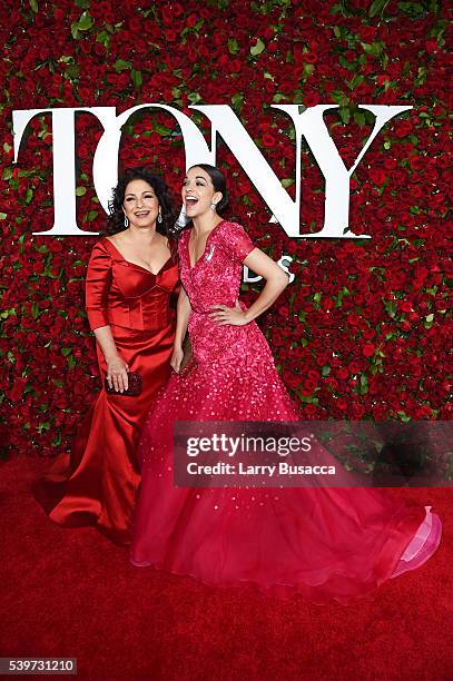 Gloria Estefan and Ana Villafane attends the 70th Annual Tony Awards at The Beacon Theatre on June 12, 2016 in New York City.