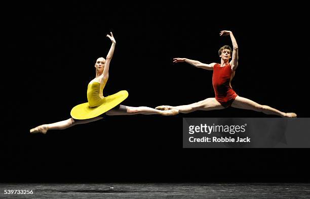 Olesya Novikova and Vladimir Shklyarov perform in the Mariinsky Ballet's production of William Forsythe's "Vertiginous Thrill of Exactitude" at...