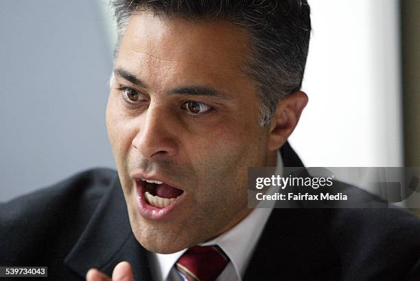 Ahmed Fahour, CEO of the National Australia Bank, at the CEDA luncheon, 29 September 2005. AFR Picture by JESSICA SHAPIRO