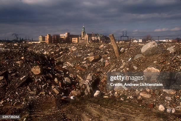 The remains of Father Panik village, one of the most famous drug spots in the Northeastern United States. The housing project was torn down and its...