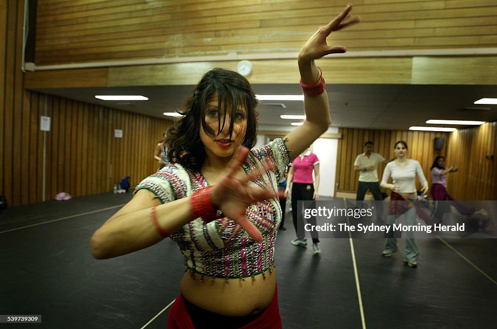 Sydney's first Bollywood dance school teacher Farah Shah demonstrates some moves