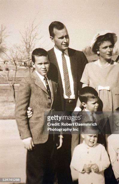 George and Barbara Bush with their four boys: George W., Neil, Jeb and Marvin.