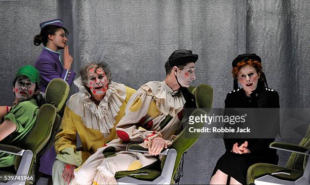 Hamish Michael,Amber McMahon,Barry Otto,Frank Woodley and Alison Whyte in Malthouse Melbourne's production "Optimism" at the Royal Lyceum Theatre...