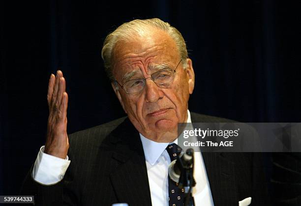 Rupert Murdoch at News Corporation AGM in Adelaide, 15 October 2003. THE AGE Picture by BRYAN CHARLTON