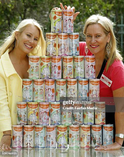 Rebecca and Monika Armstrong with the new range of teas they distribute, 21 April 2005. ILM PIcture by ROBERT PEET