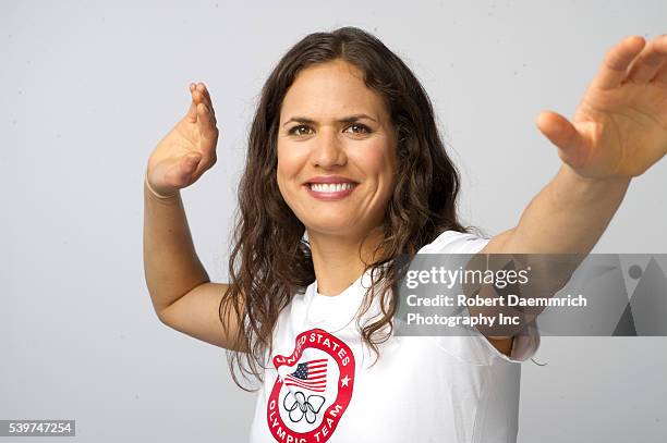 Volleyball player Logan Tom poses at the Team USA Media Summit in Dallas, Texas in advance of the 2012 London Olympics.