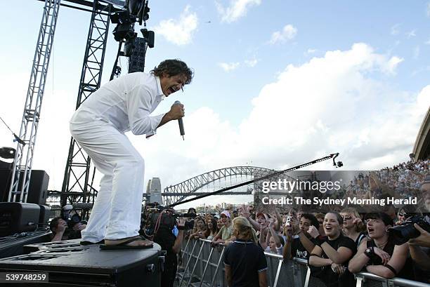 Reach Out to Asia concert at the Sydney Opera House. Jon Stevens from Noiseworks, 8 January 2005. SMH Picture by SIMON ALEKNA