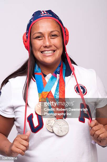 Water polo player Brenda Villa at the Team USA Media Summit in Dallas, TX in advance of the 2012 London Olympics.