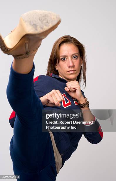 Taekwondo expert Diana Lopez at the Team USA Media Summit in Dallas, TX in advance of the 2012 London Olympics.