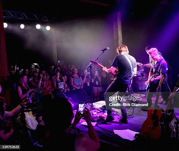 Singer/Songwriter Hunter Hayes, ACM Guitarist of the Year Derek Wells joins Charlie Worsham's Midnight Jam - Day 3 on June 10, 2016 in Nashville,...