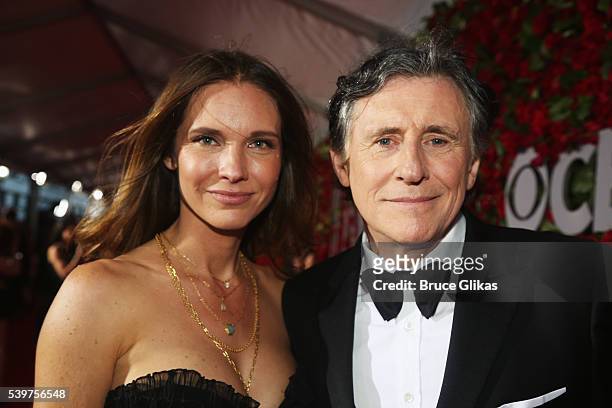 Producer Hannah Beth King and actor Gabriel Byrne attend the 70th Annual Tony Awards at The Beacon Theatre on June 12, 2016 in New York City.