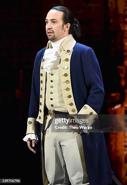 Lin-Manuel Miranda of 'Hamilton' performs onstage during the 70th Annual Tony Awards at The Beacon Theatre on June 12, 2016 in New York City.