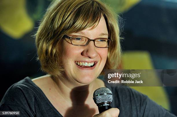 Stand-up comedian Sarah Millican performing at the Stand Comedy Club as part of the Edinburgh Festival Fringe.