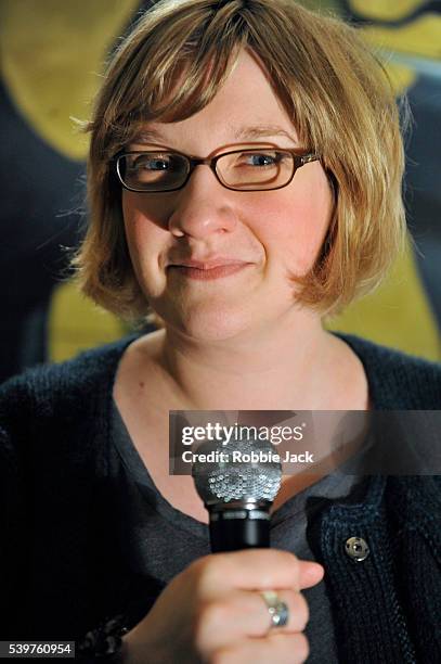 Stand-up comedian Sarah Millican performing at the Stand Comedy Club as part of the Edinburgh Festival Fringe.